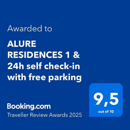 Alure Residences 1 & 24h Self Check-in, Free Parking In Front Of The Building, New Building, Terrace, Cafe With Breakfast In The Building, Next To The Aqua Park